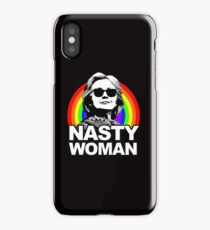Hillary Clinton Nasty Woman Rainbow iPhone Case