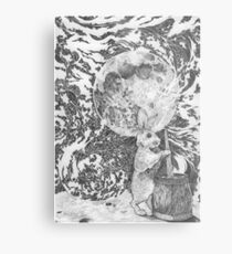 Moon Rabbit Metal Print