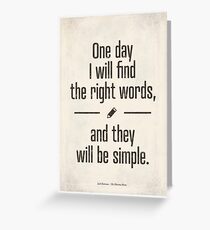 Jack Kerouac - The Dharma Bums quote Greeting Card