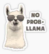 No Problem Llama Sticker