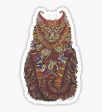 Pegatina Tótem del gato de Maine Coon