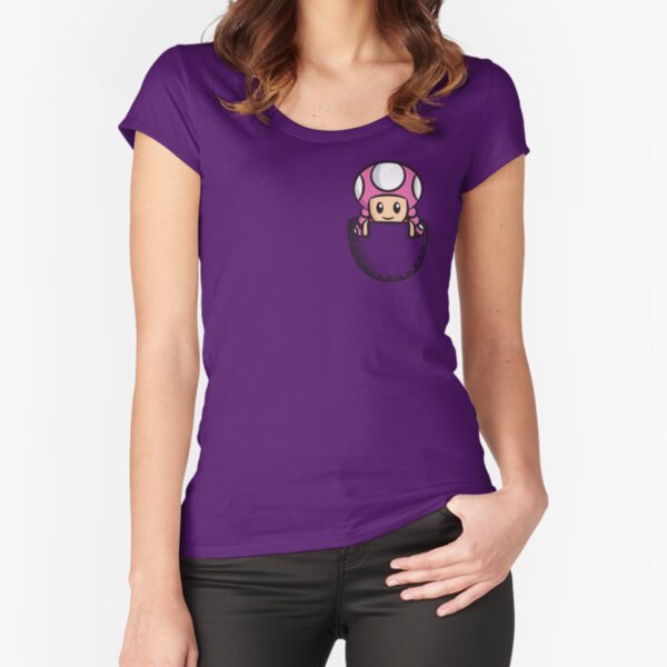 Pocket Toadette Fitted Scoop T-Shirt
