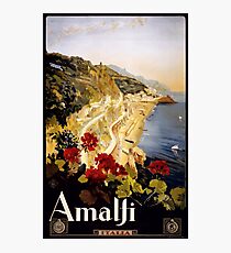 Vintage Amalfi Coast Italia Travel Photographic Print