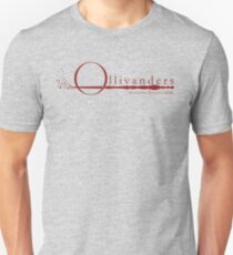 Ollivanders Logo in Red Unisex T-Shirt