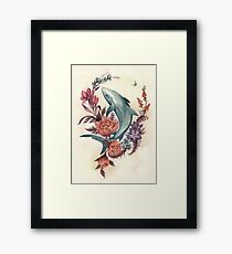 Floral Shark Framed Print