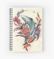 Cuaderno de espiral Tiburón floral