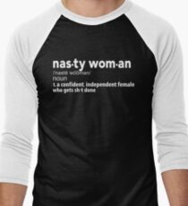 Nasty Woman Definition Men's Baseball ¾ T-Shirt