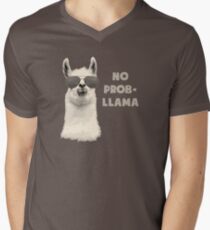 No Problem Llama Men's V-Neck T-Shirt