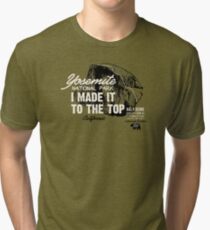 Yosemite National Park Half Dome California America IMITTT I Made It To The Top Tri-blend T-Shirt