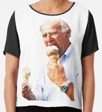 Joe Biden Eating Ice Cream Chiffon Top