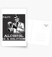 Alcohol is a Solution in Chemistry Postcards