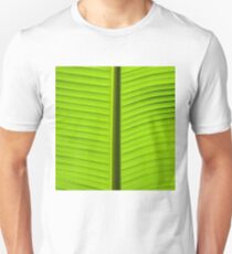 Close-up on Green banan leaf background Slim Fit T-Shirt