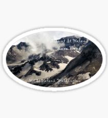 Mount St Helens lava dome closeup oval Sticker