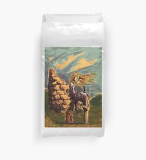 Girl with a big sword Duvet Cover