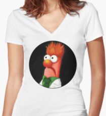 Beaker Women's Fitted V-Neck T-Shirt