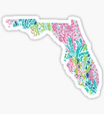 Florida Lilly Pulitzer Coral Sticker
