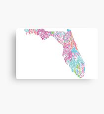 Florida Lilly Pulitzer Koralle Leinwanddruck