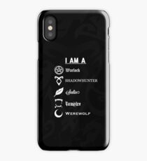 I AM A - Shadowhunters {Black} iPhone Case