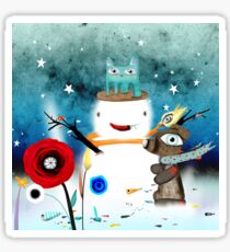 Aurora Australis Christmas Whimsical Stars Sticker
