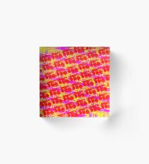 Boombox Pattern Acrylic Block