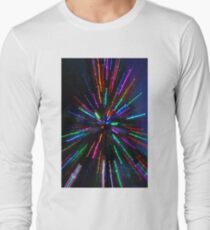 blue crazy christmas lights Long Sleeve T-Shirt