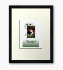 Survival Framed Print