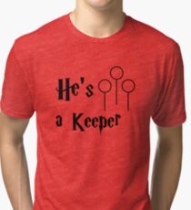 He is a Keeper Tri-blend T-Shirt