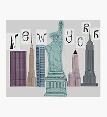 Lámina fotográfica símbolos de Nueva York