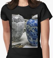 ceramic vases- Delftware factory Women's Fitted T-Shirt
