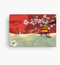 Traditional Japanese landscape Canvas Print
