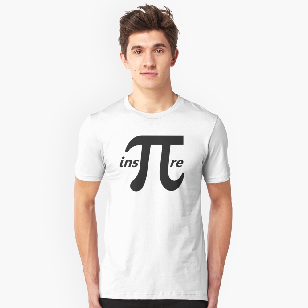 Inspire Inspirational Pi Symbol Slim Fit T-Shirt
