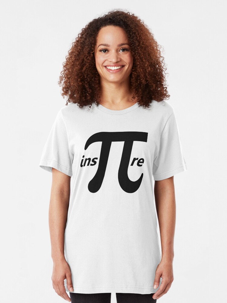 Alternate view of Inspire Inspirational Pi Symbol Slim Fit T-Shirt
