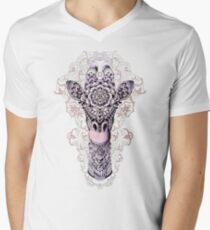 Camiseta para hombre de cuello en v Jirafa