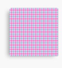 Rosa und Blau Tartan Plaid Leinwanddruck