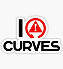 I love curves (5) Sticker