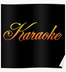 Vintage Colorful Karaoke Poster