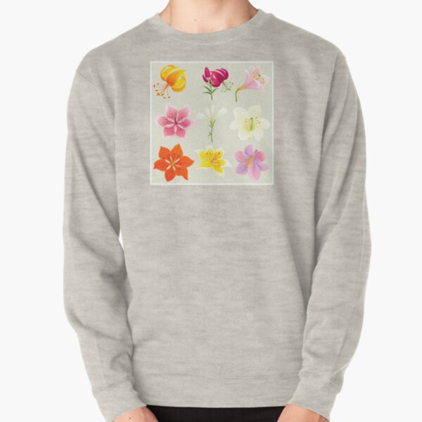Colorful Lilies Pullover Sweatshirt