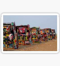 The Underside Cadillac Ranch Cars Sticker