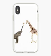 The giraffe and the elephant iPhone-Hülle & Cover