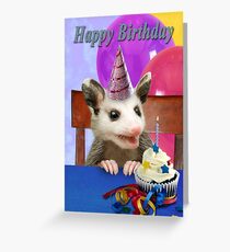 Birthday Opossum Grußkarte