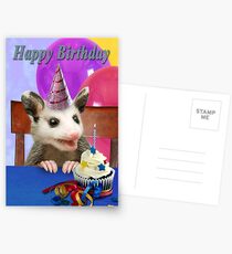 Birthday Opossum Postcards