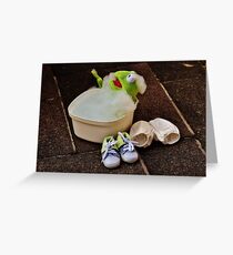 Kermit having a bath Greeting Card