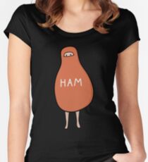 Ham: Eine Spottdrossel buchstäblich Scout Ham Halloween-Kostüm zu töten Tailliertes Rundhals-Shirt
