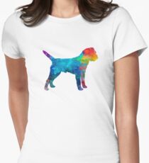 Border Terrier in watercolor Women's Fitted T-Shirt