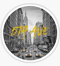 Graphic Art NYC 5th Avenue Sticker