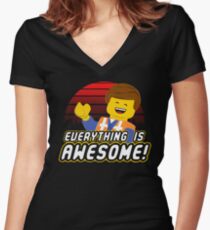 Everything is awesome! Women's Fitted V-Neck T-Shirt