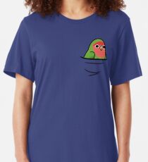 Too Many Birds! - Peach Faced Lovebird Slim Fit T-Shirt