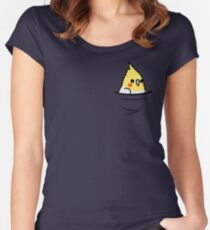 Too Many Birds! - Lutino Cockatiel Fitted Scoop T-Shirt