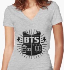 BTS Women's Fitted V-Neck T-Shirt