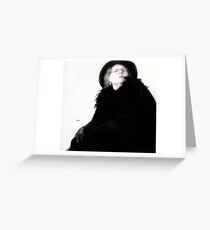 Woman in Black Greeting Card